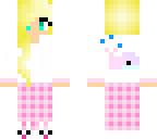 blonde girl in pajamas