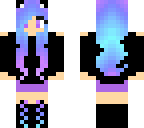 blue cat girl