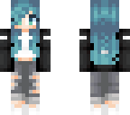 blue haired girl