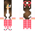 brunette girl in pajamas