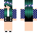 cute dark purple and blue chibi chick