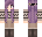 cute purple girl with no derpy face