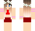 pink bathing suit with clothes on top of it