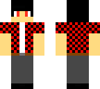 tom red and black checkered shirt