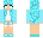 turquoise ocean wave girl