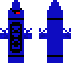blue 3d crayon