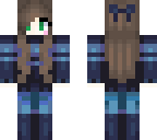 blue camping girl