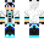 blue panda boy low detail