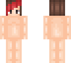 brunette - dyed red fringe - both gendered base