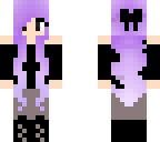 dark dressed purple haired chick