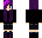 girl skin with purple hair