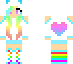 rainbow heart panda
