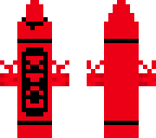red 3d crayon