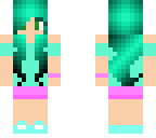sea green hair girl