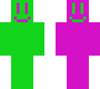 smiley face green n pink