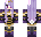 cute purple bunny warrior