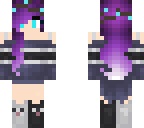 purple haired flower crown