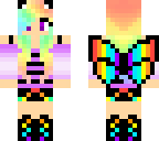 rainbow butterfly girl
