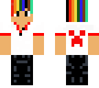summer wolf  boy rainbow hair