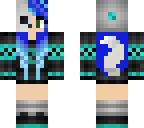 teal skull girl