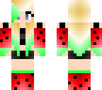 watermelon with gloves