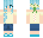 blue minty girl