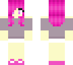 cute pink hair girl