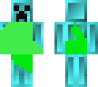dimond block creeper with ripped clothes