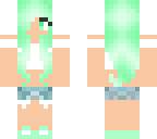 flying mint bunny crop top