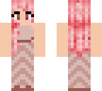 pink haired beach dress girl
