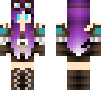 purple haired steam punk