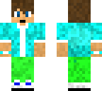 summer boy in light blue and lime
