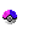 blue and pink pokeball