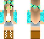 cute spring girl in blue