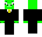 green pig in suit