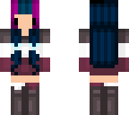 pink and blue haired girl