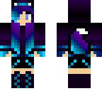 purple blue wolf girl