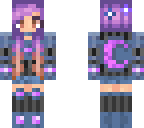 purple space girl