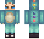 rainbow dino boy onesie blue eyes