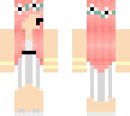 sexy pink hair chibi in prom dress
