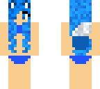 snow in bathing suit