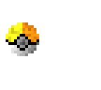 yellow and orange pokeball