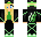 green girl with headset