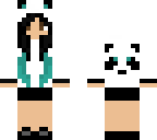 panda girl with dyed tips