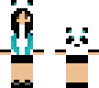 panda girl with dyed tips