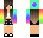rainbow beanie girl