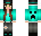 teal creeper girl