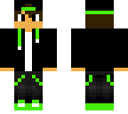 black and green