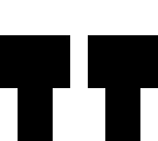 black with a white mask