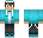blue with a hat